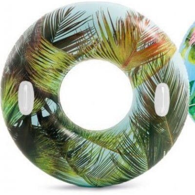 Kruh plavecký s držadlom Intex 58263 zelená Palmy