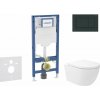 Geberit Duofix Set predstenovej inštalácie, klozetu Oudee Vortex a dosky softclose, tlačidlo Sigma20, čierna lesk/čierna mat SANI11CA5147B