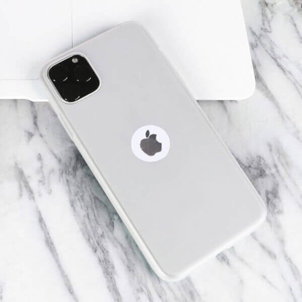 Púzdro SES Silikónové matné s vérezom Apple iPhone 13 mini - biele