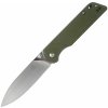 QSP Knife Parrot, Satin D2 Blade, Green G10 Handle QS102-B