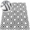 TZ Biely vzorovaný koberec shaggy Decor Cube Rozmer: 100x150 cm