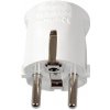 RETLUX RPC 64 zástrčka 230V/16A biela zalomená, biela