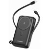 Swissten Powerbanka PD 22,5 W 20 000 mAh, MagSafe s integrovanými káblami USB-C a Lightning - čierna 14540084