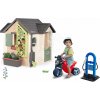 Set domček pre záhradníka a športové odrážadlo so zvukom Garden House Life Smoby rozšíriteľný s benzínovou pumpu s nabíjaním