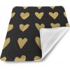 Sablio Dětská Deka pre bábätko Zlaté srdiečka - 90x120 cm