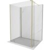 Mexen Kioto sprchová stena Walk-in 140 x 100 x 40 cm, transparentná, zlatá - 800-140-100-221-50-00-040