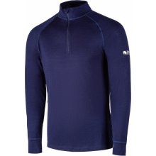 Zulu pánske tričko Merino 160 Zip Long modrá