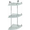 SAPHO XR606 X-Round E skl. polička roh. trojitá s hrazdou, 27 x 66 x 27 cm