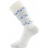 VOXX VELTRA / Dámske zimné ponožky z ovčej vlny - biela/polárna modrá 39-42