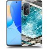 Picasee silikónový prehľadný obal pre Huawei Nova 9 SE - Blue geometry