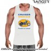 Pánske tielko RANGER® - motív Motorkári 21 M Biela