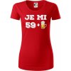 Je mi 60 pivo - Dámske tričko z organickej bavlny Origin (GOTS) - XL ( Červená )