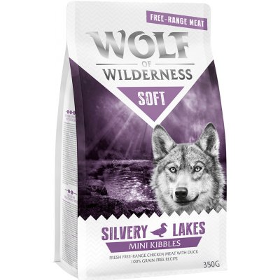 Wolf of Wilderness mokré a suché krmivo s mäsom z voľného chovu - SOFT Mini "Silvery Lakes" - kuracie a kačacie (350 g)