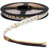 RGB+CCT LED pásik 24V 60 LED/m 24W IP20 – V-TAC 5050, nastaviteľné farebné a biele svetlo