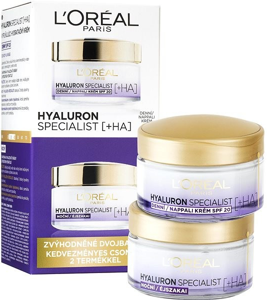 L'Oréal Paris Hyaluron Specialist denný a nočný krém 2 x 50 ml darčeková  sada od 15,15 € - Heureka.sk