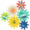 HRAČKA DO KÚPEĽA OTOČNÉ OZUBENÉ KOLIESKA SPINNER PRÍSAVKY SADA WOOPIE