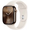 Apple Watch Series 10 46 mm Cellular zlatý titán s hviezdne bielym športovým remienkom S/M MWYX3QC/A