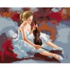 Diamondi Diamantové maľovanie - BALETKA S HUSĽAMI Rámovanie: vypnuté plátno na rám, Rozmer: 40x50 cm