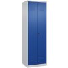 Šatňová skriňa C+P Cabo, dvere oproti sebe, 600 x 500 x 1850 mm, sivo-modrá
