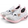 Ľahučké sivé svietiace dievčenské tenisky Bibi Pink Grey Veľkosť: 23