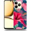 Picasee silikónový čierny obal pre Realme C53 - Hibiscus