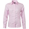 James & Nicholson Košile JN 681, dlouhý rukáv, dámská COT02068104001-light pink S Růžová světlá