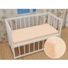 Detské froté napínacie prestieradlo do postieľky FR-021 Púdrové 60 x 120 x 10 cm - do postieľky