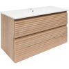 Kúpeľňová skrinka 2 zásuvky s umývadlom Naturel Savona 98x53x44,8 cm dub Halifax mat SAVONA2100DH