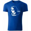 T-ričko Tupac Shakur pánske tričko Farba trička: Kráľovská Modrá, Farba potlače: Biela, Veľkosť: 3XL