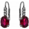 INFINITYSILVER Strieborné náušnice s červeným zirkónom KE8CZ
