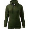 MALFINI Dámska mikina Trendy Zipper - Military | 2XL