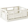 3 Sprouts CRATE M 28 cm skladacia krémová