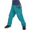 Unuo softshellové nohavice s fleecom svetlo smaragdová psíci