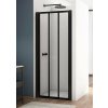 RONAL DIVERA BLACK D22S3 120cm dvere do niky alebo do kombinácie / sprchový kút rohový, profil čierny matný - 07 – sklo číre