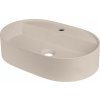 DEANTE - Umývadlo Silia z granitu béžového, s odkladacou policou s batériou - oválne CQS_5U6B