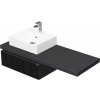 Skrinka do kúpeľne s umývadlom Intedoor DESK 3D čierna matná 130,5 x 44,4 x 50,2 cm DE 54 3D 130 L STORM 1Z A9276