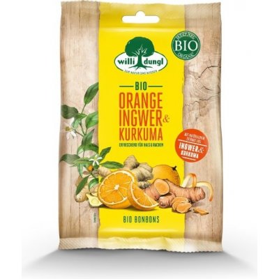 Willi Dungl Bio ORANGE INGWER & KURKUMA bylinné cukríky 65 g