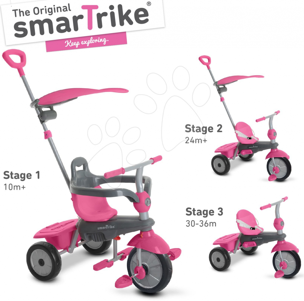 Smart Trike 6190100 Carnival růžová Touch Steering 3v1 ružovo sivá od 59,99  € - Heureka.sk