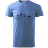 Kolky EKG - Klasické pánske tričko vyššej gramáže - 3XL ( Svetlomodrá )