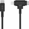 Hyper HJ4010BKGL USB-C/Lightning Hybrid Silicone, 1,5m, černý