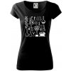Laboratórium - ikony - Dámske tričko Pure - XS ( Čierna )