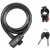 Zámek Force STRONG spirálový s držákem 180cm/12mm, črn