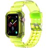 AppleKing odolné puzdro s transparentným remienkom pre Apple Watch 42mm (Series 10 / 11) - neónovo žlté - možnosť vrátiť tovar ZADARMO do 30tich dní