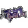 Fototapeta diera na stenu New york v noci 95x73 cm