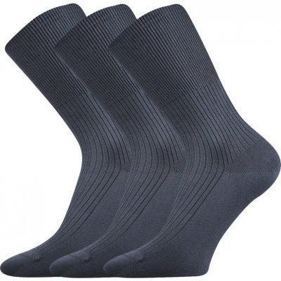 Lonka ponožky Zdravan 3 pár tmavě šedá