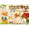 Woody puzzle na doske zvieratá na farme OLP102191905