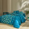 Bavlnená posteľná bielizeň Bublinky pávie modrá 065