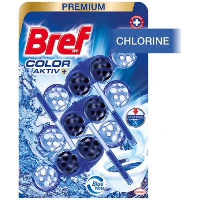 Bref Color Aktiv Chlorine tuhý WC blok 3 x 50 g