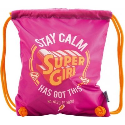Baagl Vrecko na obuv Supergirl - Stay calm 1,4 L ružová
