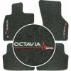 KOBERČEKOVÉ VELÚROVÉ STIERAČE ŠEDÉ PRE ŠKODA OCTAVIA II (2004-2013) + VÝŠIVKA